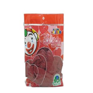 GLOBO CORAZON H-10 C/50 PAYASO ROJO