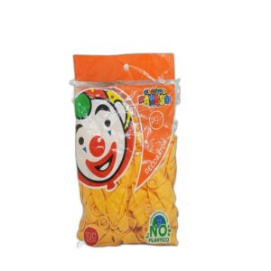 GLOBO PAYASO #9  1 SOLO COLOR C/100  MANDARINA