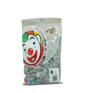 GLOBO PAYASO #9 METALICO C/50 PLATA