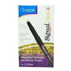 MARCADOR DETECTOR BILLETE FALSO CHECK IT C/12  PZAS AZOR