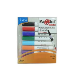 MARCADOR MAGISTRAL DIDACTICO P/FINO AZOR  AZUL CAJA C/12