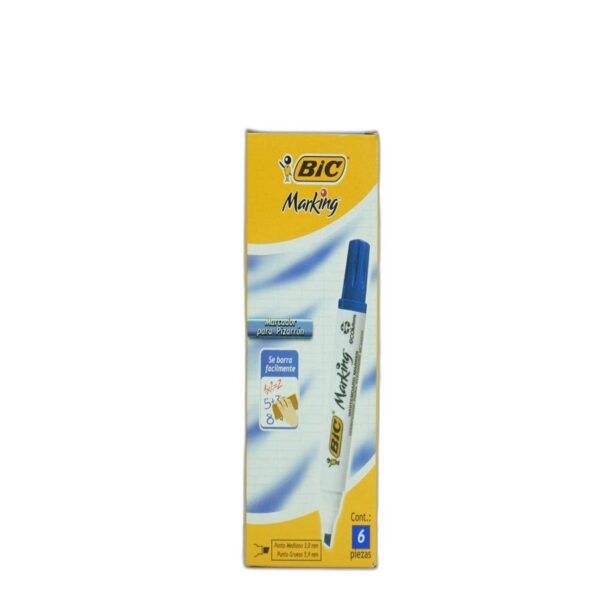 MARCADOR PERM. MARKING 2300 AZUL 6 PZAS BIC