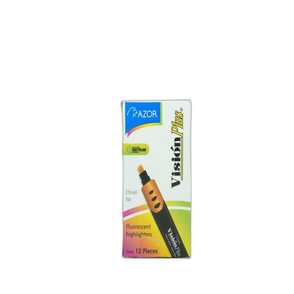 MARCATEXTOS VISION PLUS NARANJA CAJA C/12