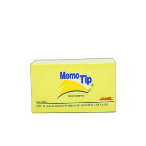 MEMOTIP JANEL 1.5*2 AMARILLO C/12 BLOCKS