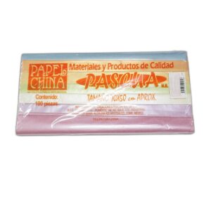 PAPEL CHINA C/100 SURT. PASTEL PASCUA