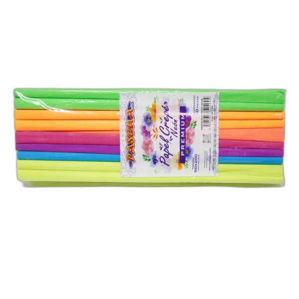 PAPEL CREPE C/10 SURTIDOS NEON PASCUA