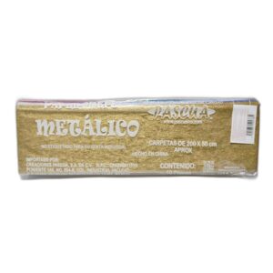 PAPEL CREPE METALICO PASCUA ORO C/10