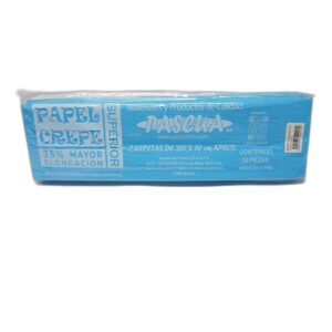 PAPEL CREPE PASCUA AZUL CIELO C/10