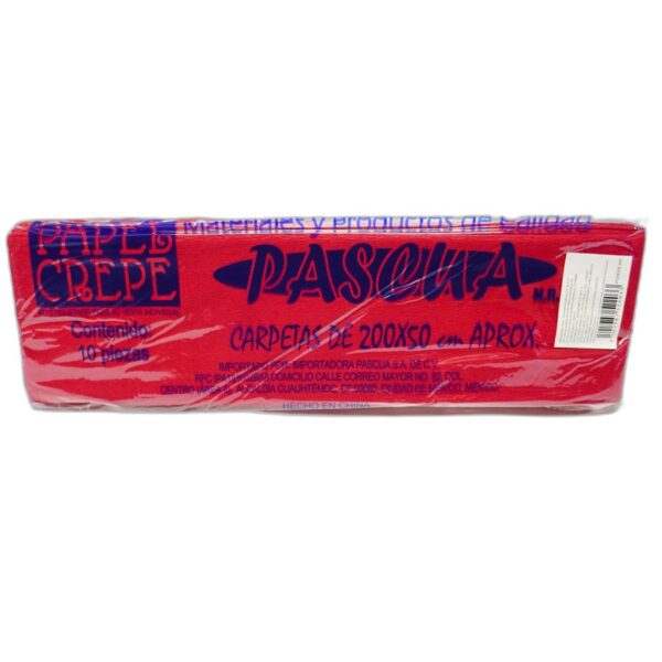 PAPEL CREPE PASCUA ROJO C/10