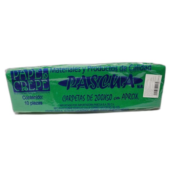 PAPEL CREPE PASCUA VERDE BANDERA C/10