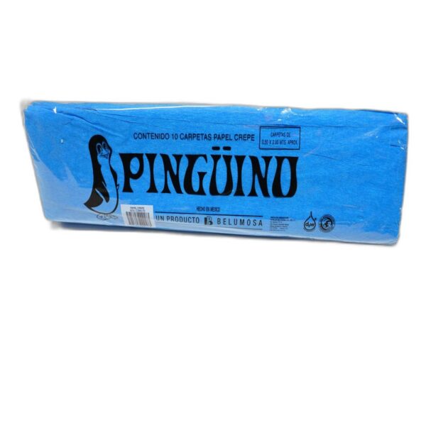 PAPEL CREPE PINGUINO AZUL COBALTO C/10