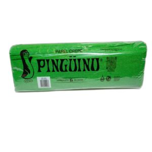 PAPEL CREPE PINGUINO VERDE BANDERA C/10
