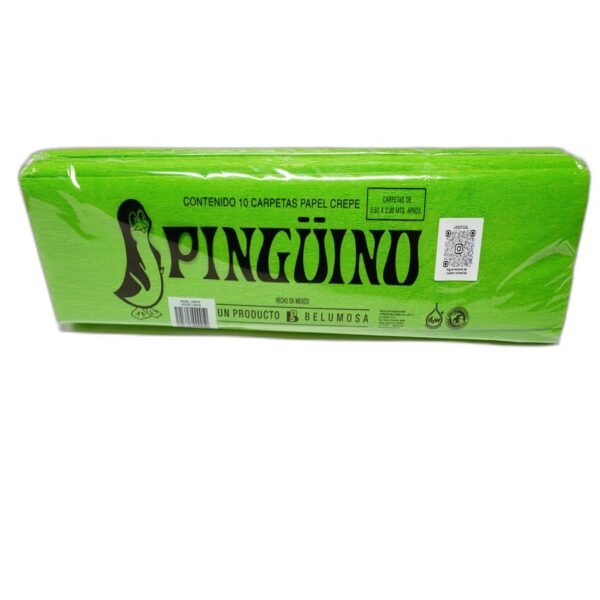 PAPEL CREPE PINGUINO VERDE LIMON C/10