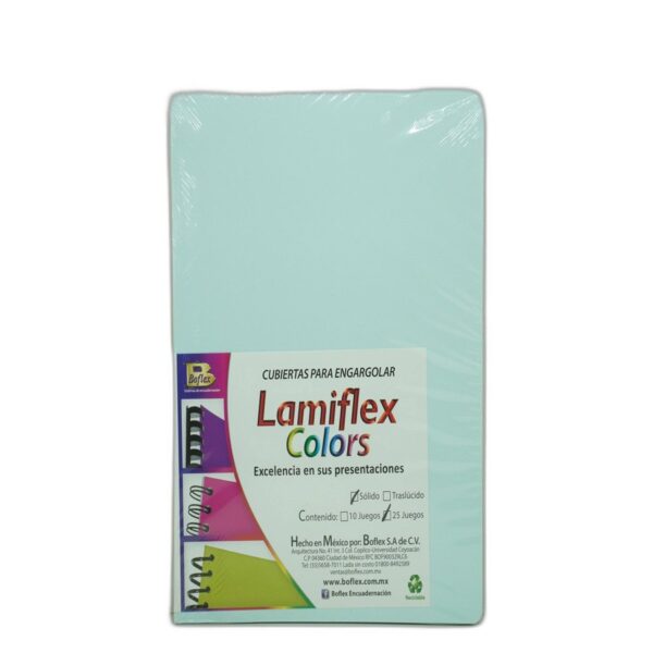 PASTA P/ENGARGOLAR LAMIFLEX ELITE T/C AZUL  PASTEL SOLIDO 25 JUEGOS BOFLEX