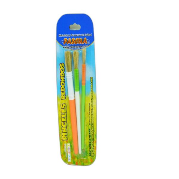 PINCEL ESCOLAR C/3 DIF. MEDIDA PIN-KHAB06  PASCUA