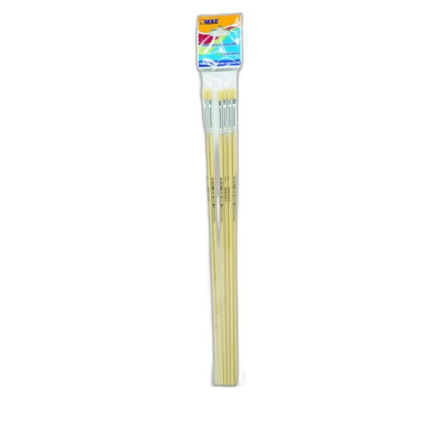 PINCEL PLANO P/OLEO C/6 POP6-02 MAE