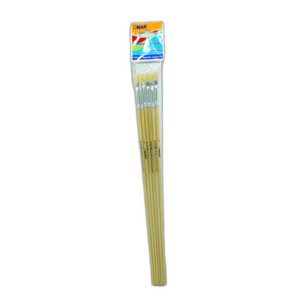 PINCEL PLANO P/OLEO C/6 POP6-04 MAE