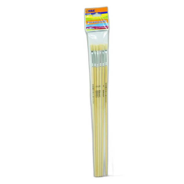 PINCEL PLANO P/OLEO C/6 POP6-06 MAE