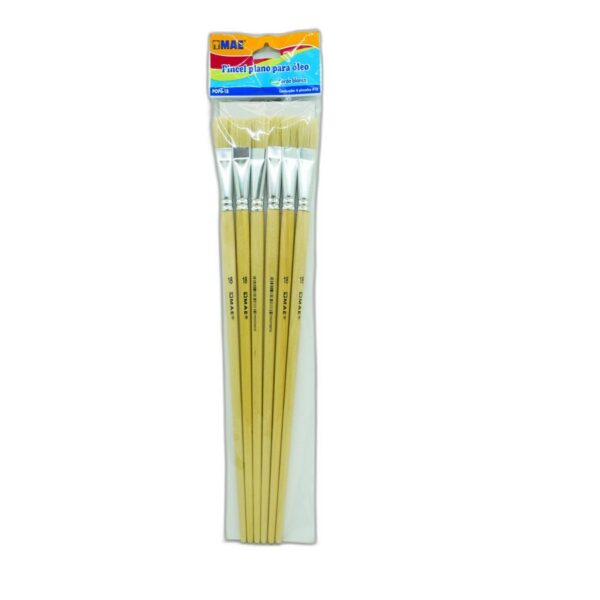 PINCEL PLANO P/OLEO C/6 POP6-18 MAE