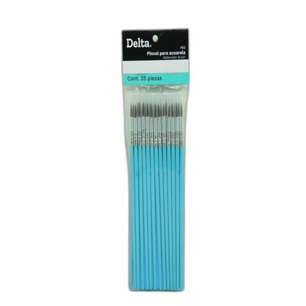 PINCEL P/ACUARELA #2 C/25 PD2 DELTA