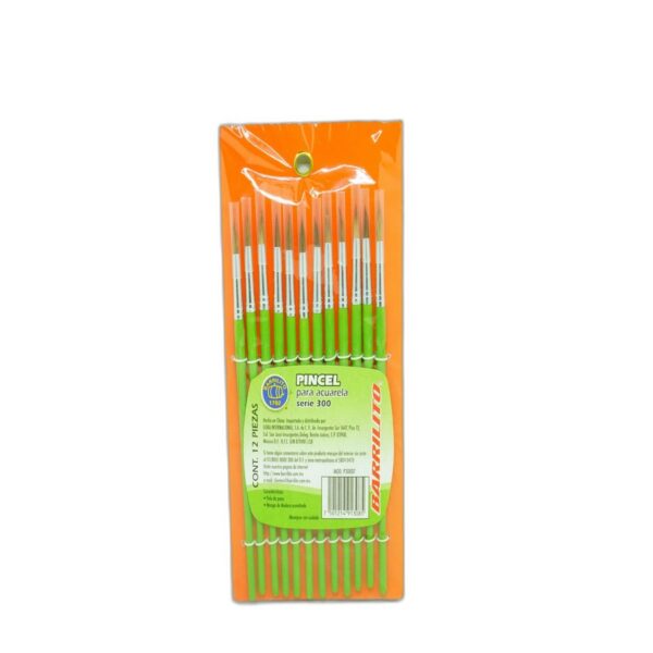 PINCEL P/ACUARELA C/12 P300-0 BARRILITO