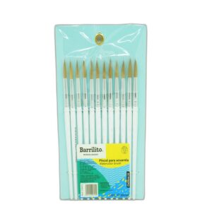PINCEL P/ACUARELA C/12 P300-12 BARRILITO