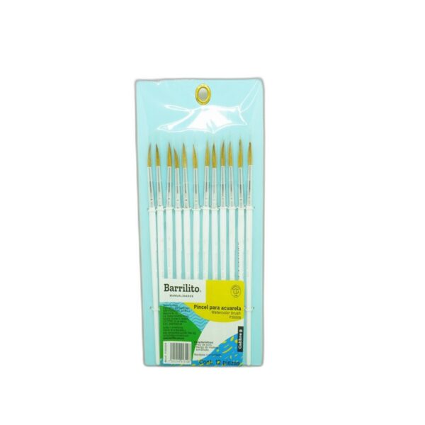 PINCEL P/ACUARELA C/12 P300-9 BARRILITO