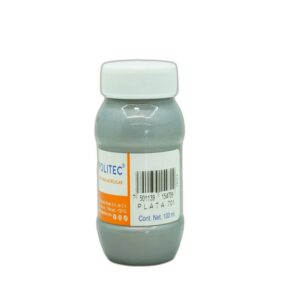PINTURA ACRILICA POLITEC 100 ML METALICA PLATA  701 CAJA C/6