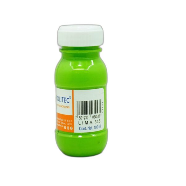 PINTURA ACRILICA POLITEC 100 ML RODIN LIMA 345  CAJA C/6