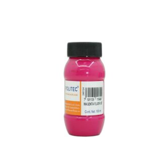 PINTURA ACRILICA POLITEC 100 ML RODIN MAGENTA  FLUOR 807 CAJA C/6