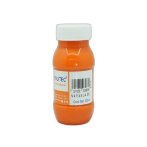 PINTURA ACRILICA POLITEC 100 ML RODIN NARANJA  308 CAJA C/6