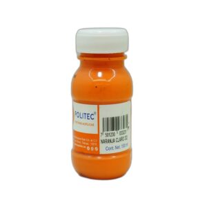 PINTURA ACRILICA POLITEC 100 ML RODIN NARANJA  CLARO 332 CAJA C/6
