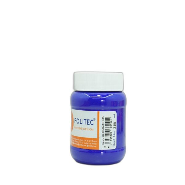 PINTURA ACRILICA POLITEC 250 ML AZUL UTRAMAR  315