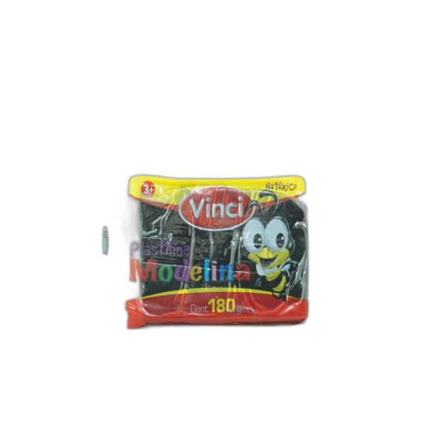 PLASTILINA BARRA 1 COLOR MODELINA 180grs.  NEGRO