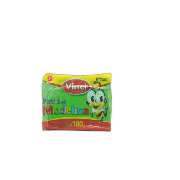 PLASTILINA BARRA 1 COLOR MODELINA 180grs.  VERDE CLARO