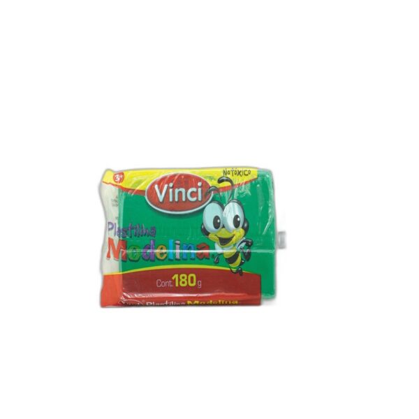 PLASTILINA BARRA 1 COLOR MODELINA 180grs.  VERDE OBSCURO