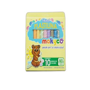 PLASTILINA C/10 BARRITAS PASTEL MAKYCO