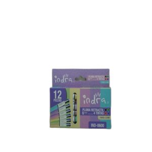 PLUMA 4 COLORES IND-0600 C/12 INDRA