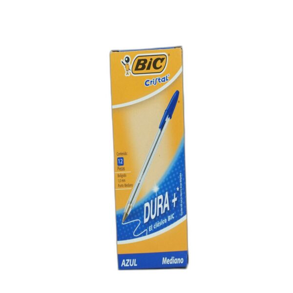 PLUMA BIC DURA+ P/ MED 1.0 AZUL C/12 PZA