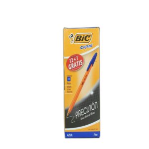 PLUMA BIC PRECISION P/FINO 0.8 AZUL C/12 PZA