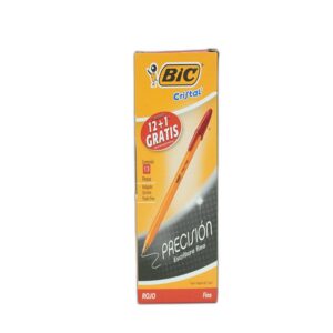 PLUMA BIC PRECISION P/FINO 0.8 ROJO C/12 PZA