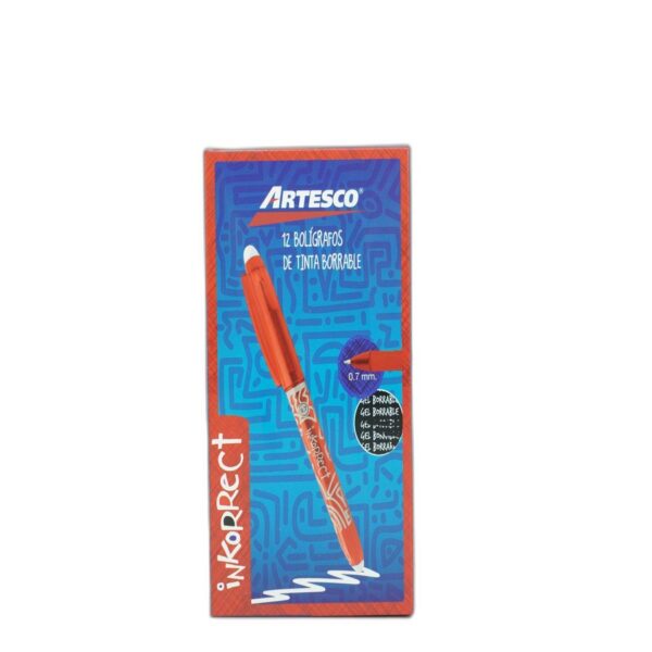 PLUMA BORRABLE ARTESCO ROJO C/12