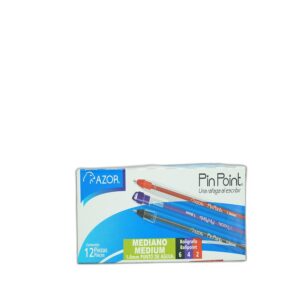 PLUMA PIN POINT P/M 1.0 SURTIDAS C/12 PZAS AZOR  7263