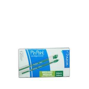 PLUMA PIN POINT P/M 1.0 VERDE AZOR CAJA C/12