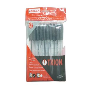 PLUMA TRION BOLSA C/10 BOLEX 0.7 MM NEGRO
