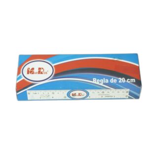 REGLA PLASTICO 20 CM MARROS 340 C/25