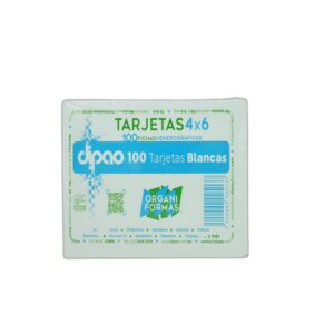 TARJETAS BIBLIOGRAFICAS 4*6 BLANCA DIPAO