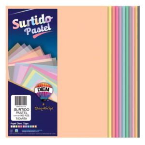 HOJA COLOR PASTEL C/500 SURTIDO DIEM