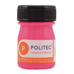 PINTURA ACRILICA 20 ML POLITEC ROSA  FLUORESCENTE 806 CAJA C/12