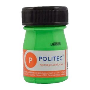 PINTURA ACRILICA 20 ML POLITEC VERDE  FLUORESCENTE 804 CAJA C/12